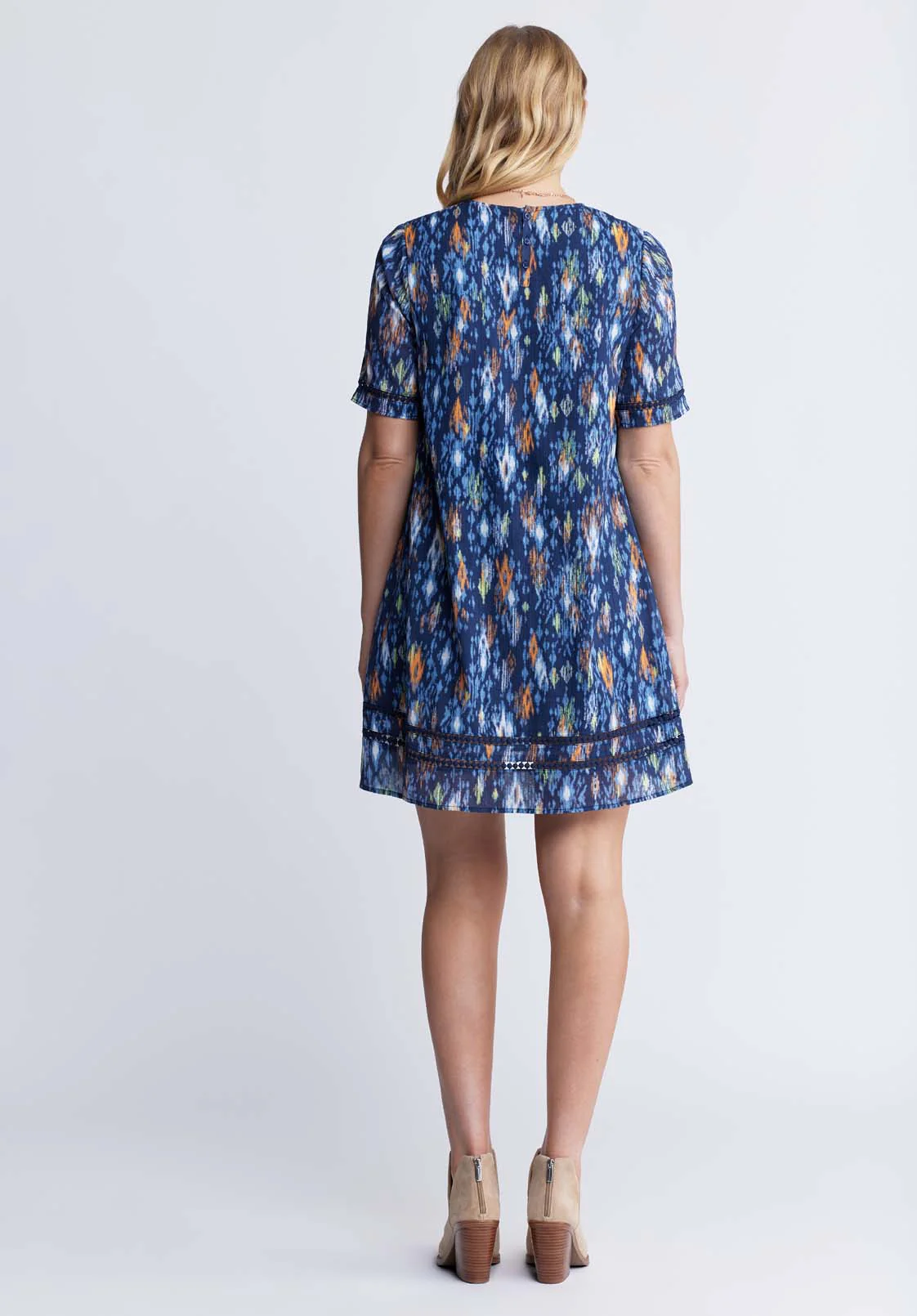 Risette Women’s Printed Dress in Navy - WD0039P - Image 4