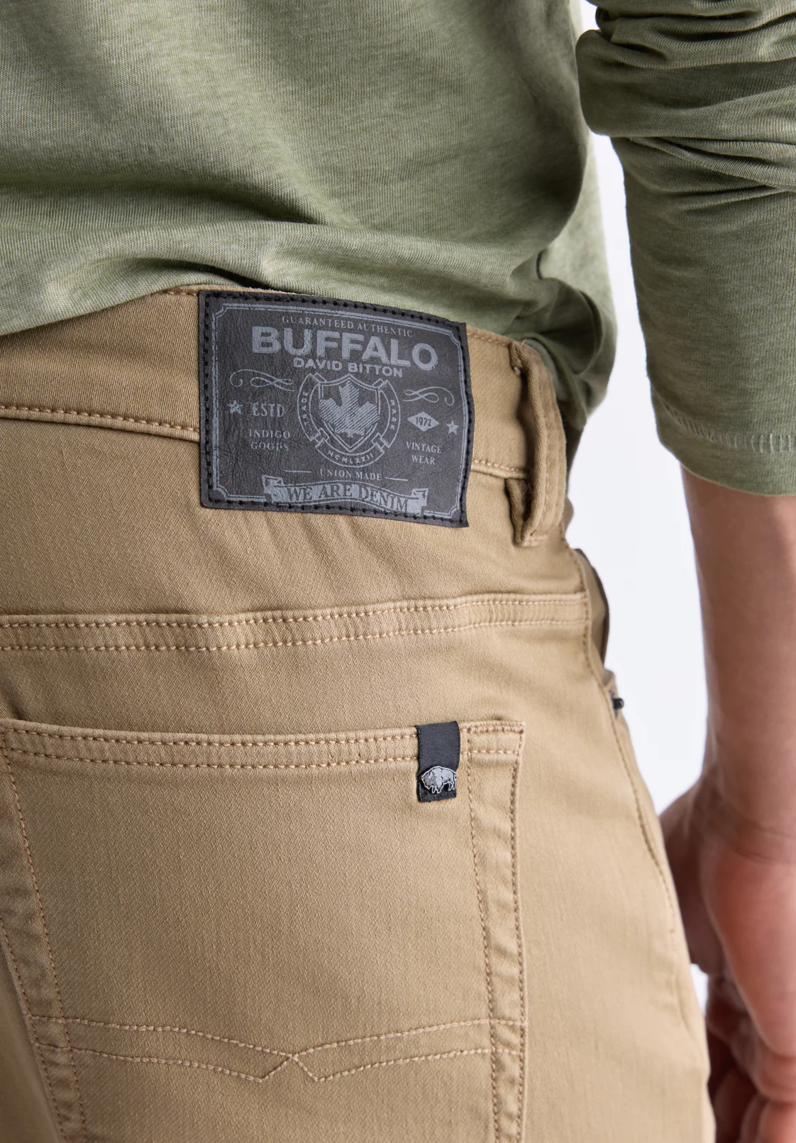 Straight Six Men's Freedom Flex Pants, Dark Beige - BM22939 - Image 5